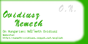 ovidiusz nemeth business card